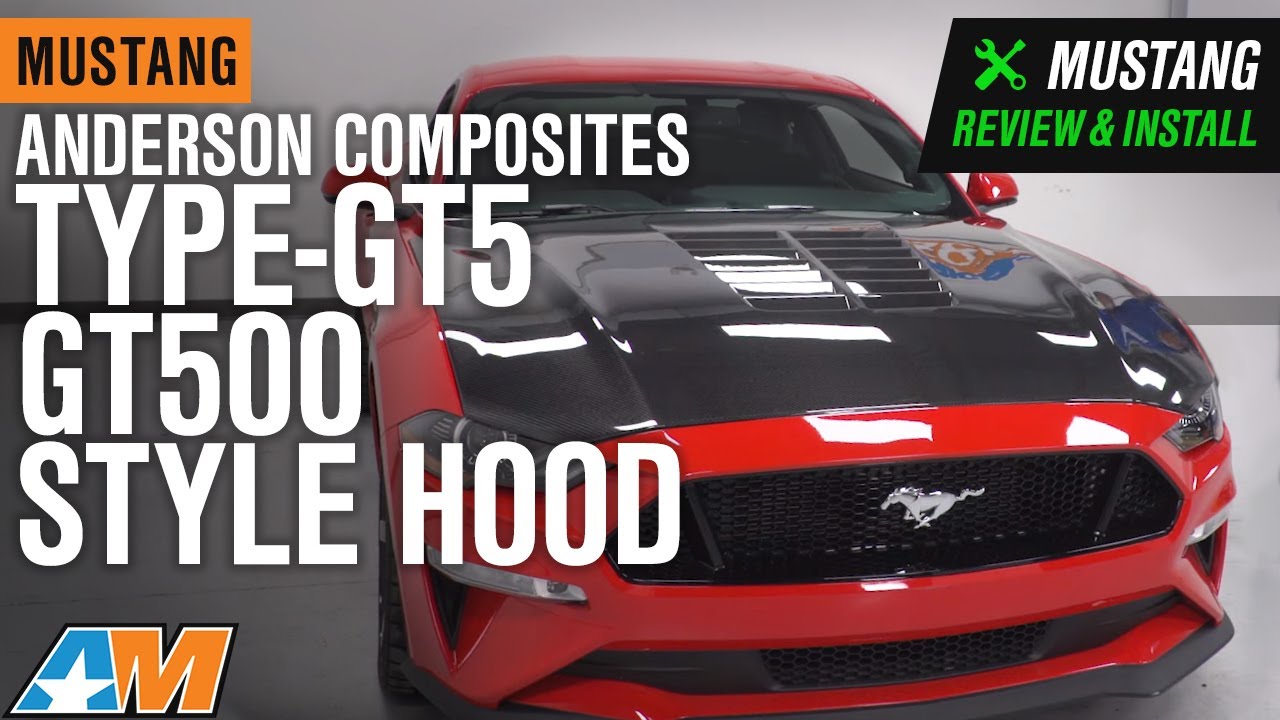 2018-2020 Mustang Anderson Composites Type-GT5 GT500 Style Hood - Double Sided Review & Install