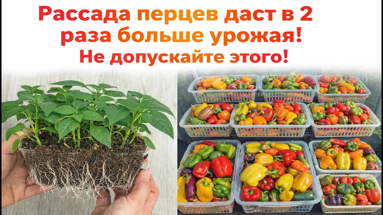 РАССАДА ПЕРЦА будет ЗДОРОВАЯ и даст в 2 раза больше урожая! НЕ ДОПУСКАЙТЕ ЭТОГО!