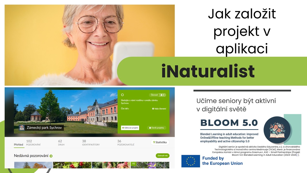 Jak založit projekt v aplikaci iNaturalist