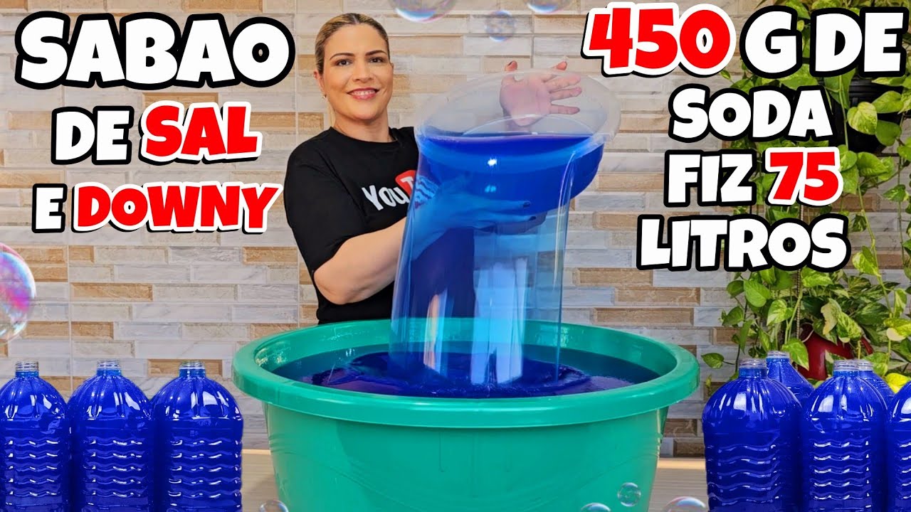 🤑COM 450 GRAMAS DE SODA E 400 ML DE D FIZ 75 LITROS DE SABÃO CASEIRO PERFUMADO MELZUDO🥰