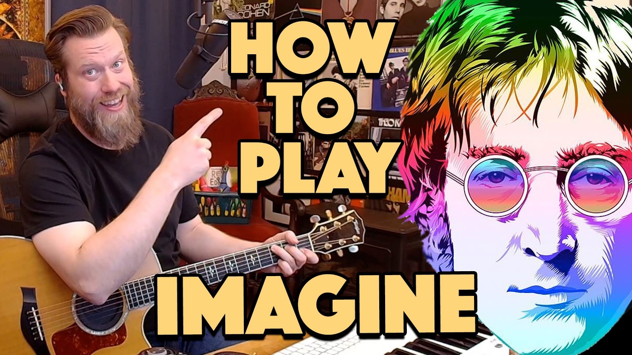 How To Play: Imagine by John Lennon - Guitar Tutorial with CHARTS & PLAY ALONG