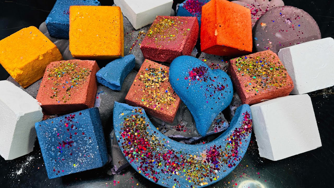 Variety Dusty Dyed chalk ASMR reform | Oddly Satisfying ASMR 