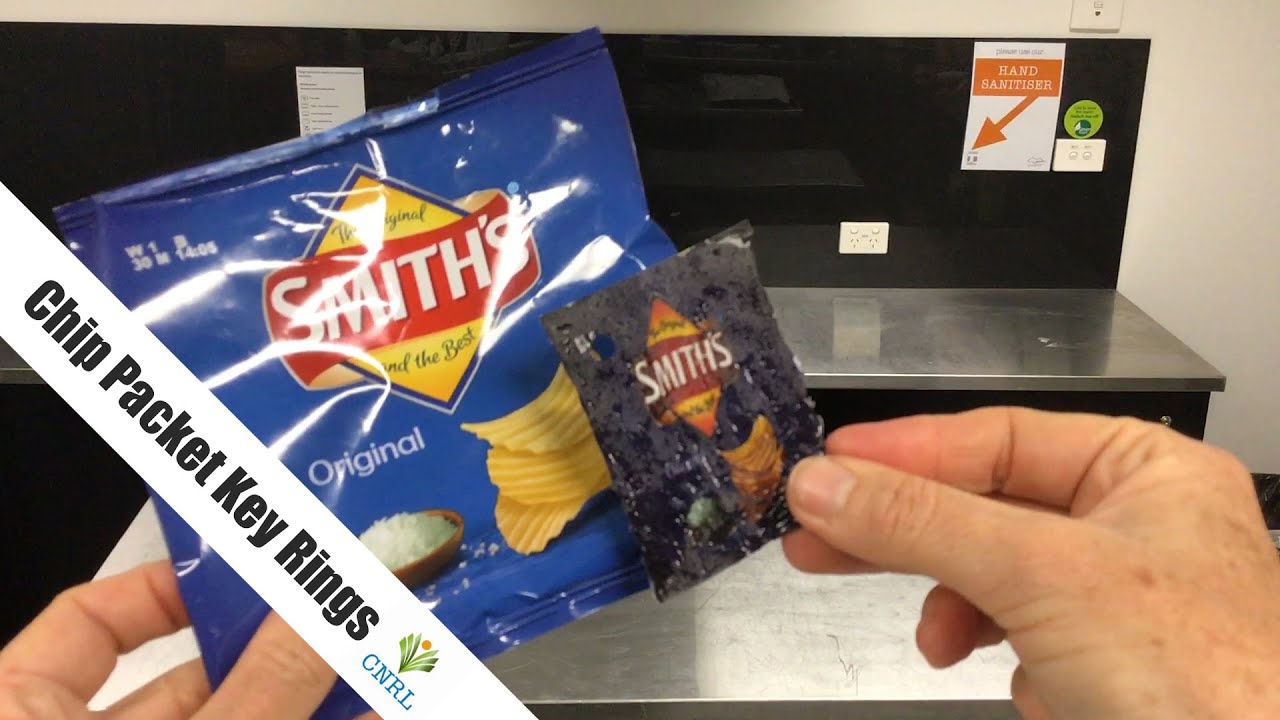 Chip Packet Key Rings - CNRL Library FAST School Holiday Workshops 2021