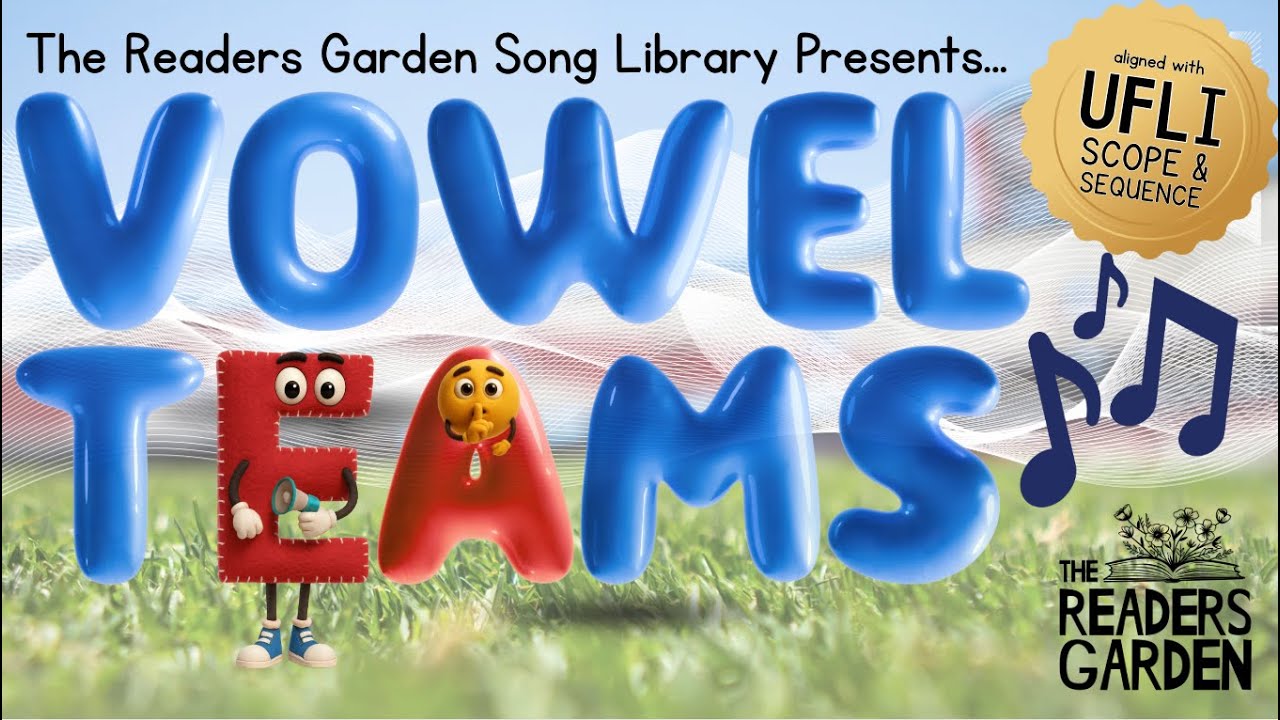 🎵 The Vowel Teams Song Part 1 | Phonics Song | Vowel Teams (AI, AY, EE, EA, EY, OA, OW, OE, IE, IGH)
