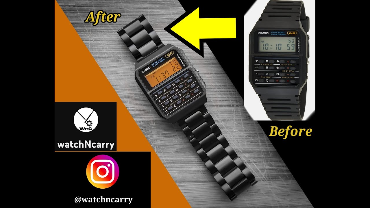 [Modified Casio] Casio CA-53W Calculator watch color filter mod & upgraded bracelet