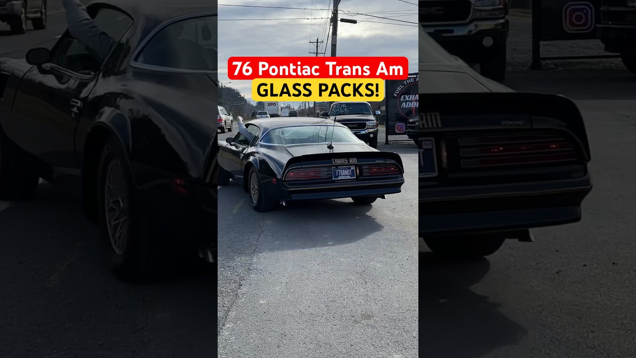 1976 Pontiac Trans Am V8 w/ GLASS PACKS! Thanks to 