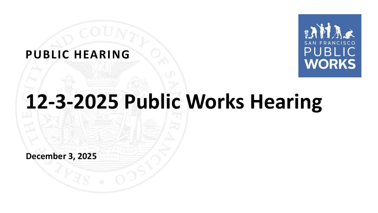 12-3-2025 Public Works Hearing
