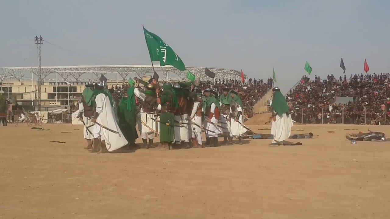 مقتل علي الاكبر ع بن الحسين ع . في تشابية الحبيبية المعارض . اليوم الاحد.  لبيك ياحسين لبيك ياحسين ع