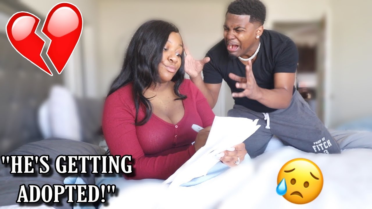 WE’RE GIVING OUR BABY UP FOR ADOPTION! 💔 (PRANK ON BOYFRIEND)