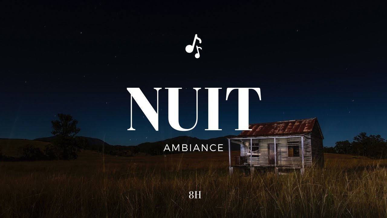 🌙 Ambiance Bruit de Nuit en pleine campagne et les GRILLONS ! pour se détendre et s'endormir vite!
