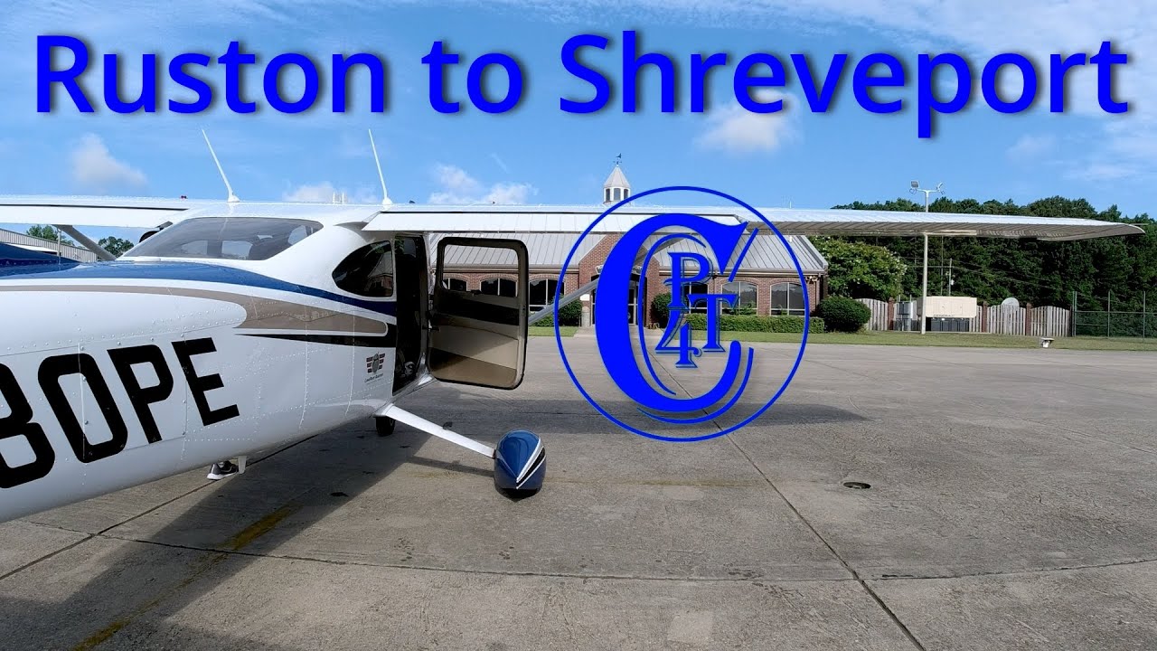 Flight to Shreveport, LA in a Cessna 182T - B-52 taxiing at Barksdale AFB, C&D Diner, Great Friends