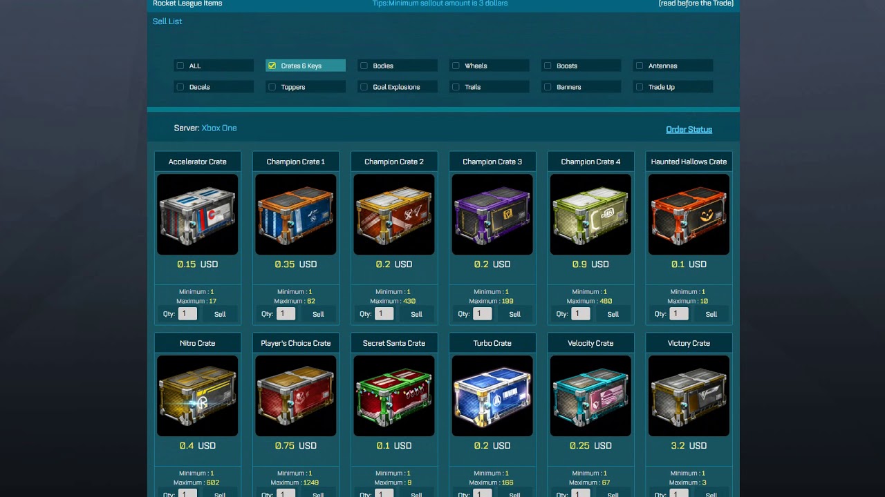 Use RocketPrices.com to buy and sell rocket league items, also check Rocket League Prices!!!