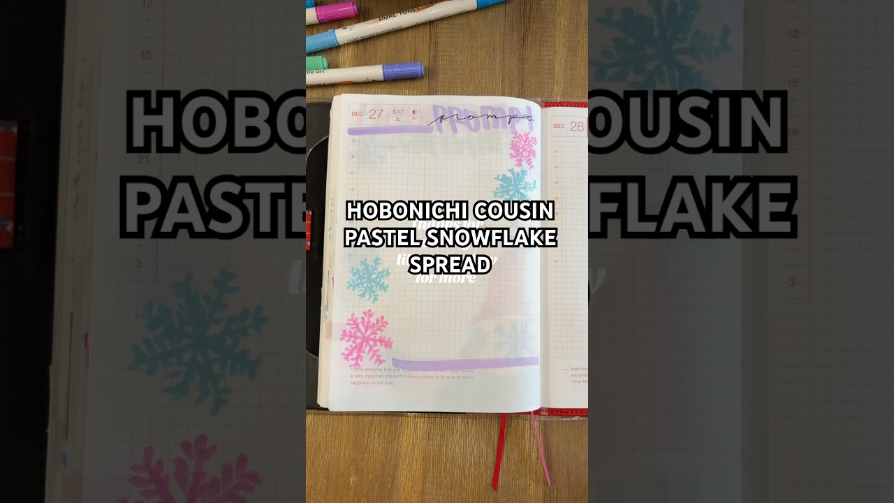 Hobonichi cousin snowflake spread❄️