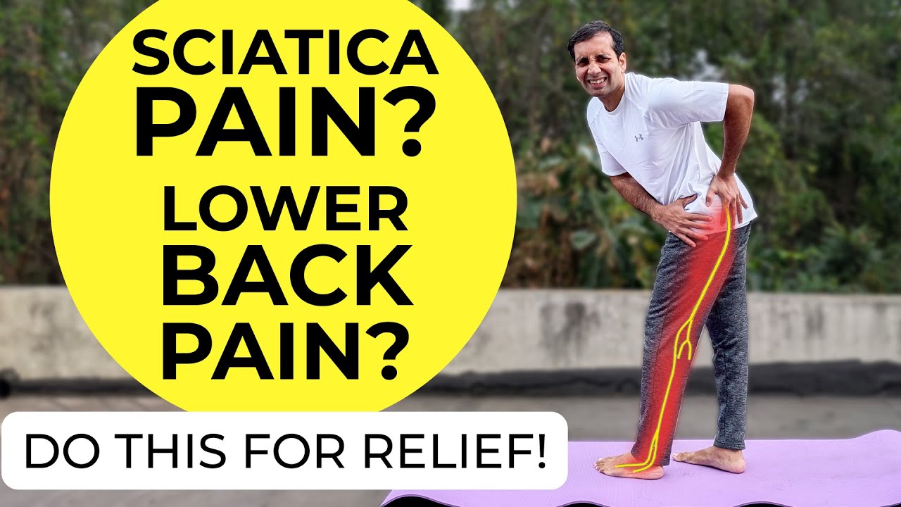 Sciatica & lower back pain relief home exercises | Mayur Karthik