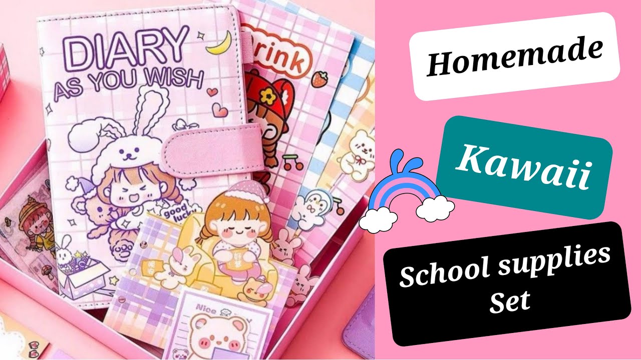 DIY Kawaii School Supplies Set/ DIY Kawaii Set / How to make Kawaii school supplies / Paper craft
