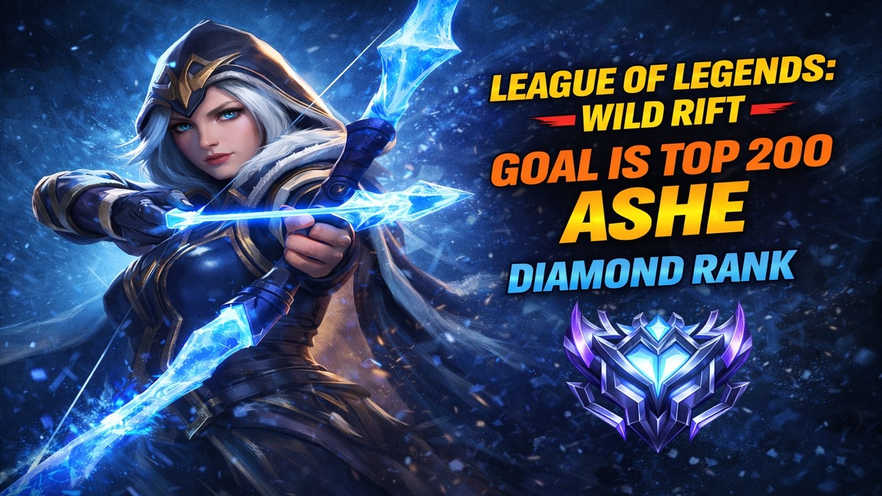Road to Rank 1 with Ashe 🔥 Wild Rift Ranked