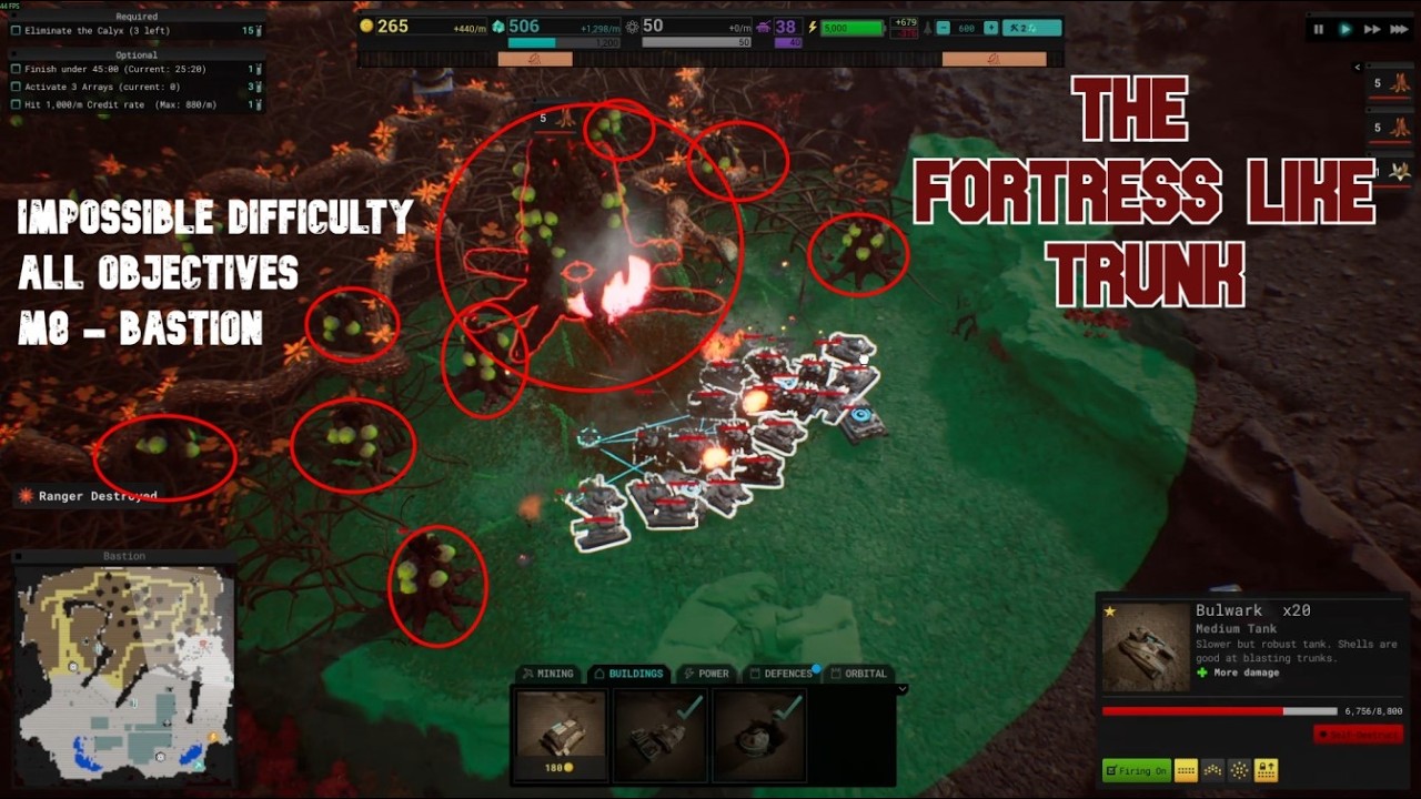 Calyx m8 - The impenetrable Trunk - Impossible difficulty - All objectives - BASTION