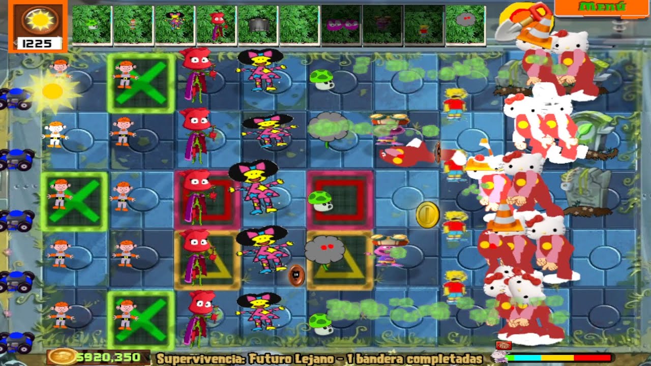 Plants Vs. Zombies Mod Plantas vs Kitty - Gameplay Walkthrough Part 4