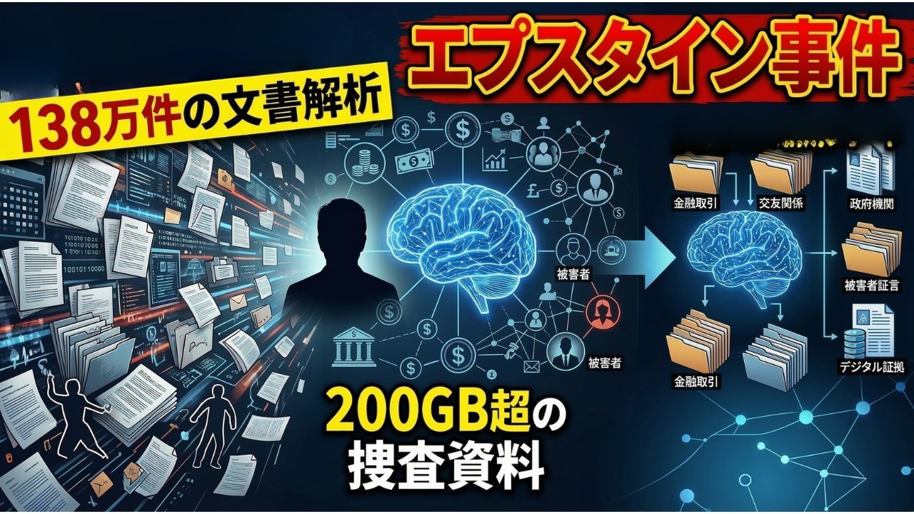 【機密解析】200GBの闇をAIで暴く：エプスタイン文書138万件を「データサイエンス」で構造化した衝撃の全貌