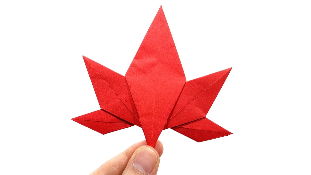Origami Japanese Maple Leaf tutorial (Satoshi Kamiya) 折り紙 紅葉