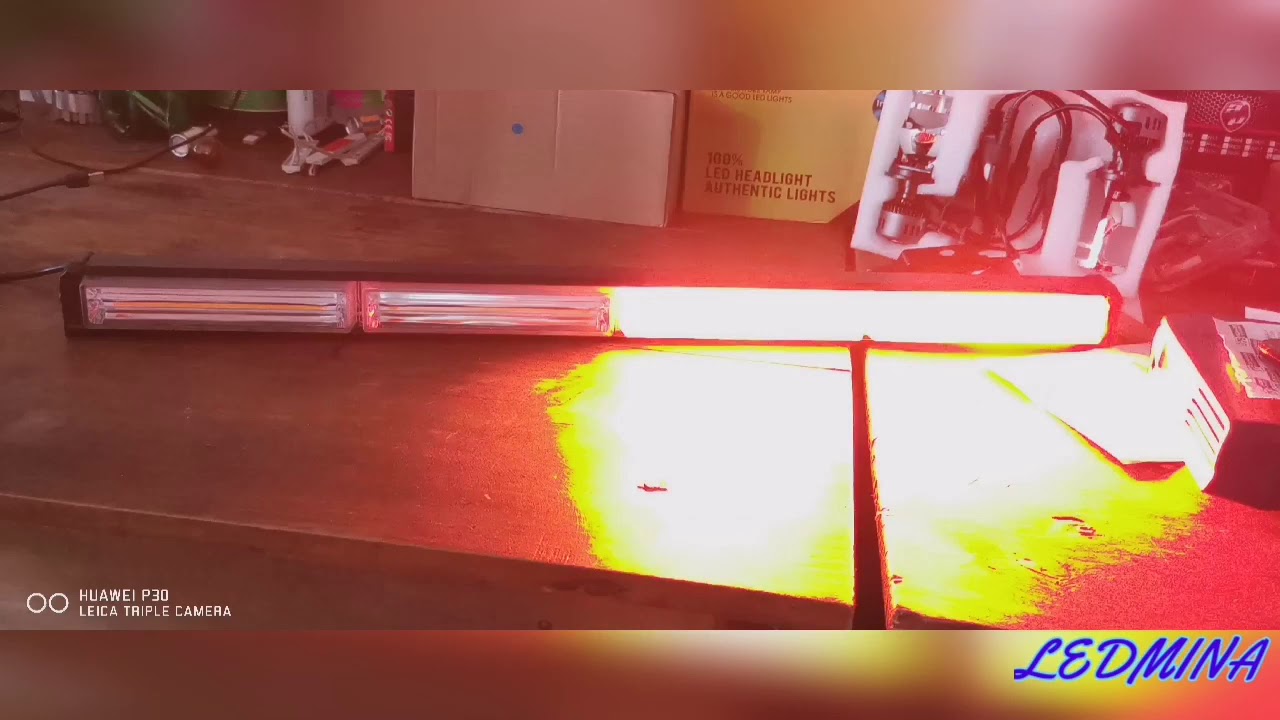 Barras LED alta intensidad &aacute;mbar funciones estrobos