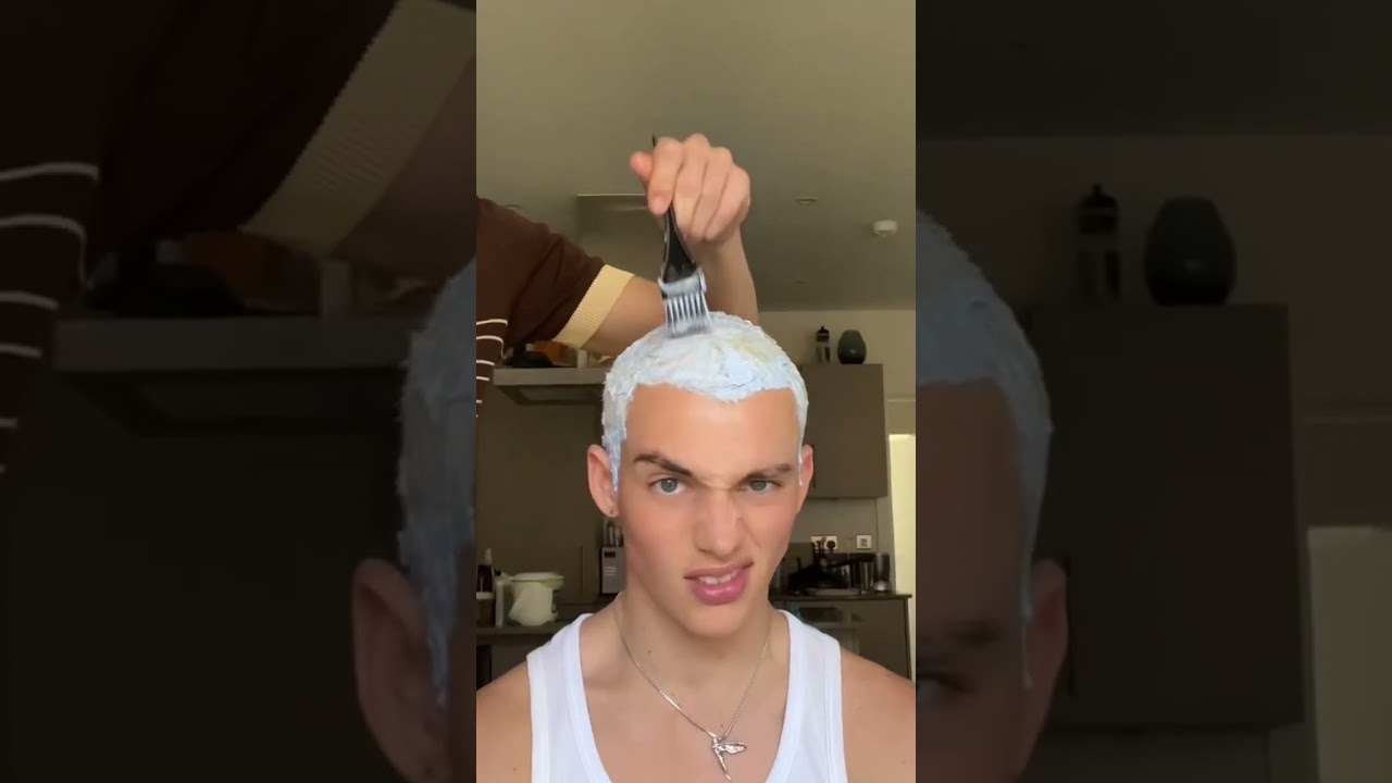 Dyeing leopard print onto my mates head
