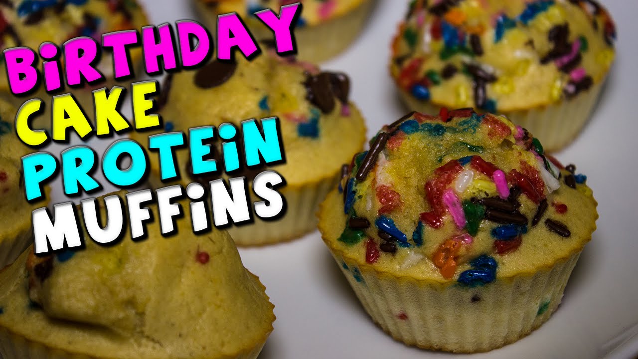 Birthday Cake Protein Muffins Recipe