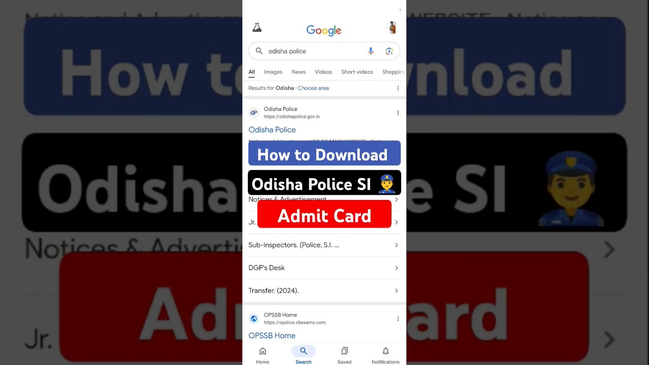 How to download odisha Police si Admit Card 📄