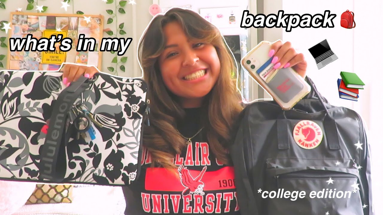 what's in my backpack 🎒*FRESHMAN in COLLEGE* ✏️📚 📍Montclair State University