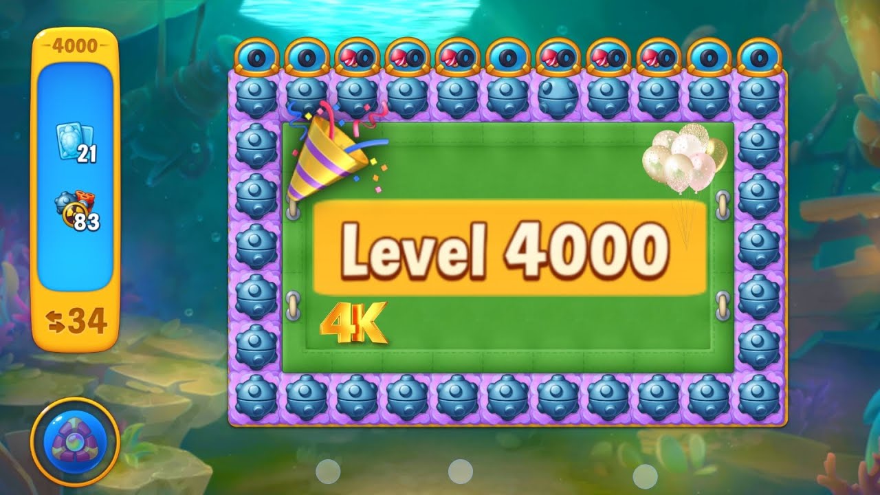 Level 4000 Milestone 🍾🎉🎊 | Fishdom Gameplay 🐠