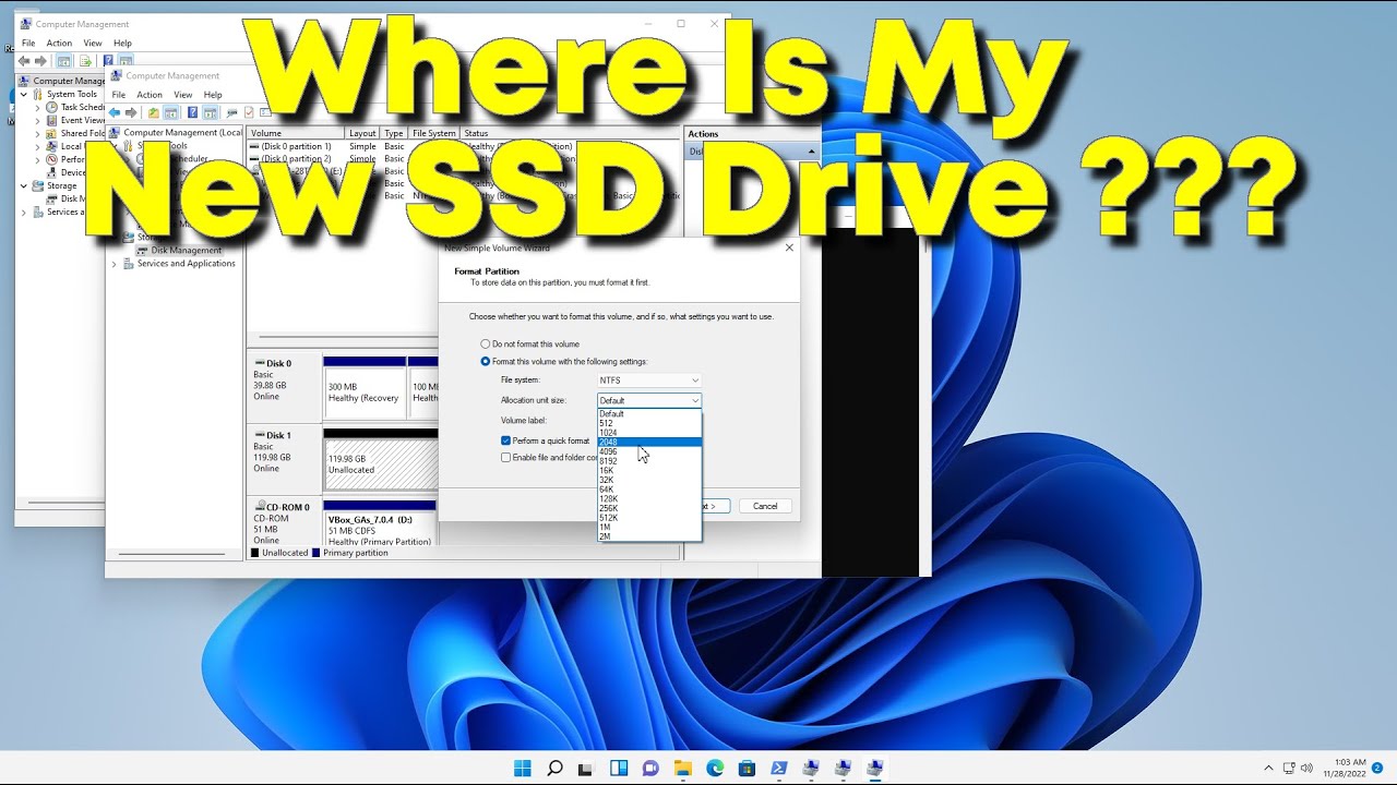 Windows 11 — Установка нового SSD | HDD-диск | Как установить новый SSD