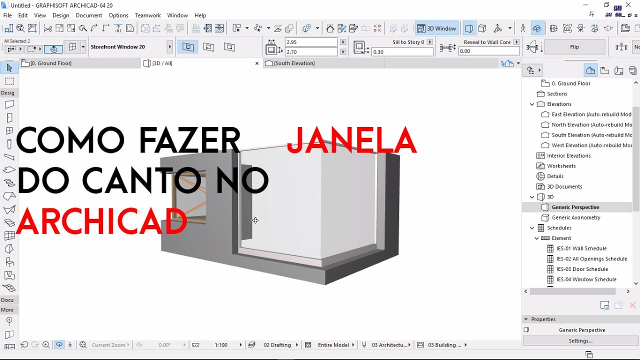 JANELA DO CANTO NO ARCHICAD