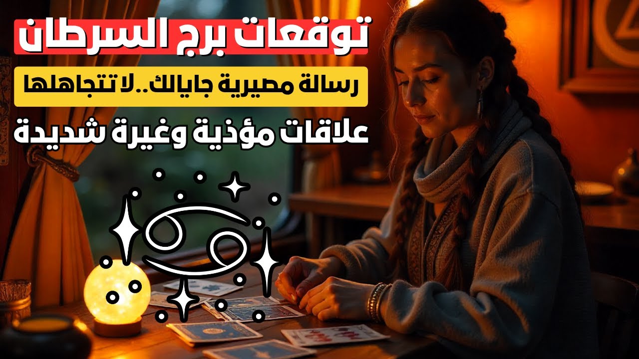 توقعات برج السرطان 🦀 تحذير قوى من شخص من الماضي ⚠️ توتر وغيرة في العلاقة 💔 وفرص مالية غير متوقعة 💸