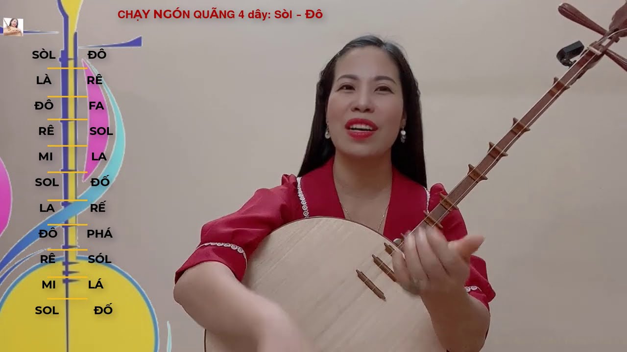 Đàn Nguyệt - Hướng dẫn tập bài chạy ngón - quãng 4 - Ns Tuyết Tuyết