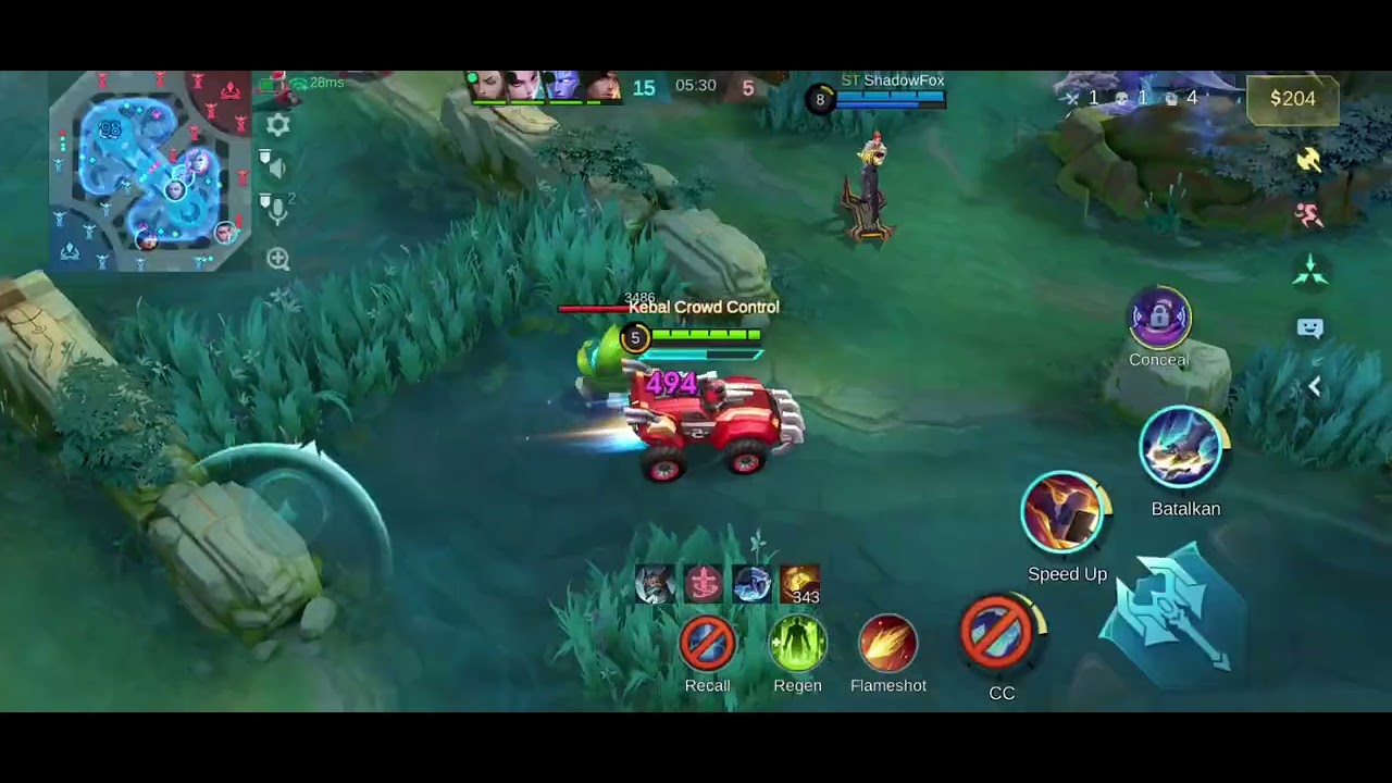 Kita tabrak tabrakin orang pake jonhson