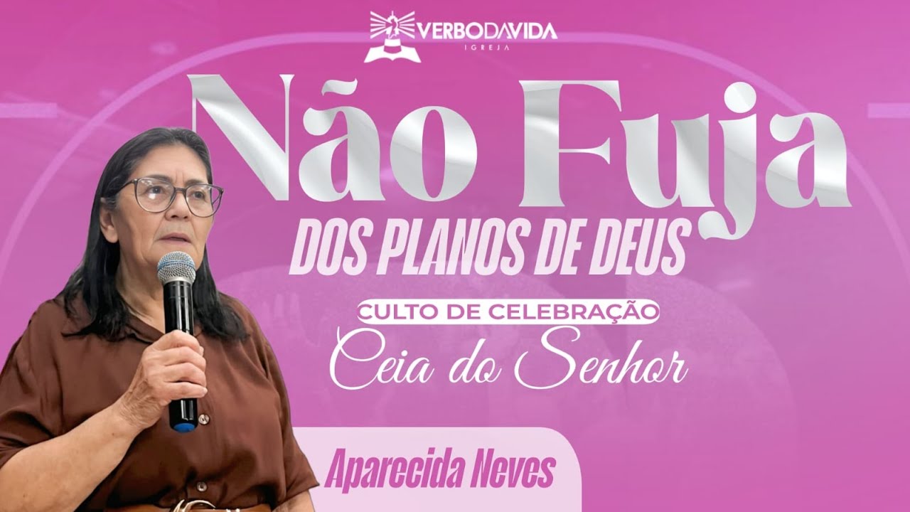 NÃO FUJA DOS PLANOS DE DEUS!         Pra. APARECIDA NEVES