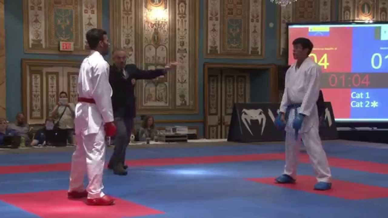 2015 US Open -67 Kg Elite Male Kumite Final Andres Madera Ven vs Oliver Flores Mex