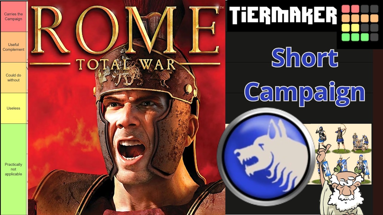 Tierlist of Scipii Short Campaign Unit Roster in Rome: Total War