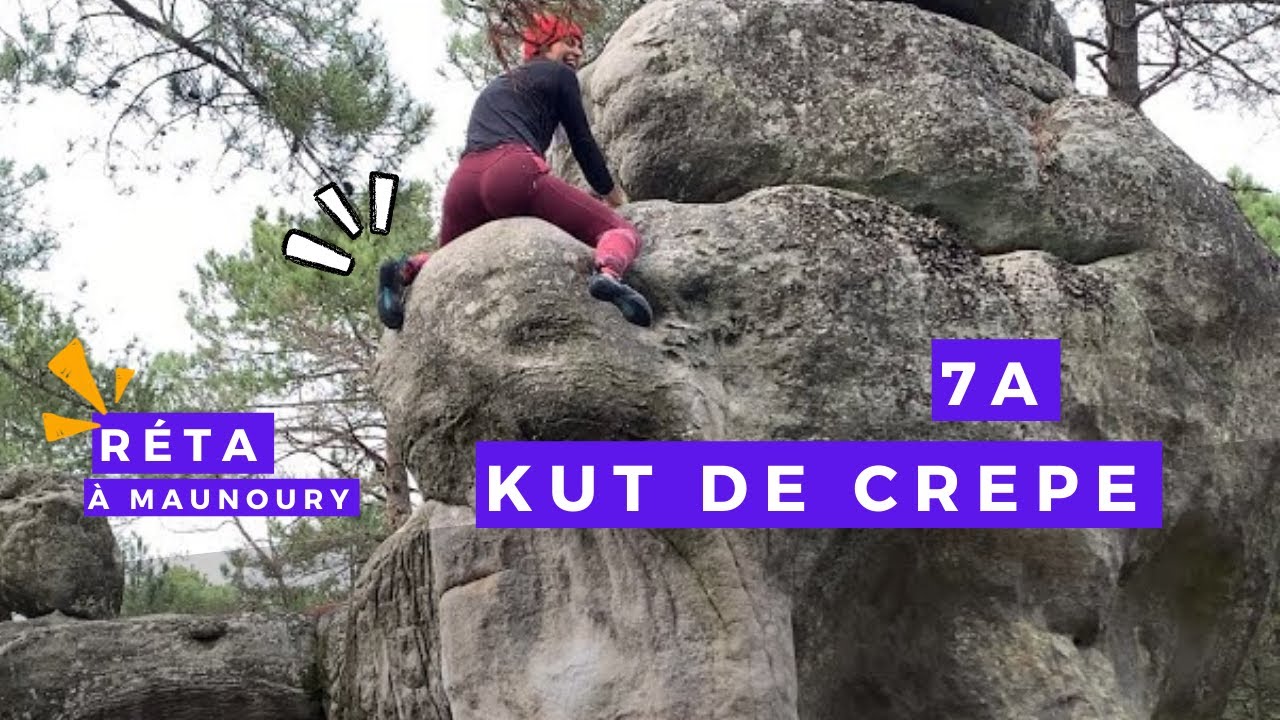 Kut de cr&ecirc;pe 7a Maunoury escalade &agrave; Fontainebleau