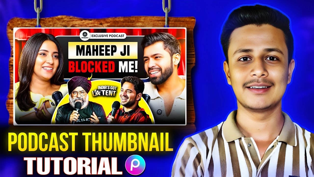 How To Make  Podcast Thumbnail | in Mobile : #thumbnail 