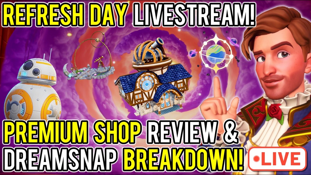 Premium Shop & Dreamsnap Breakdown! | Refresh Day Livestream! | Disney Dreamlight Valley