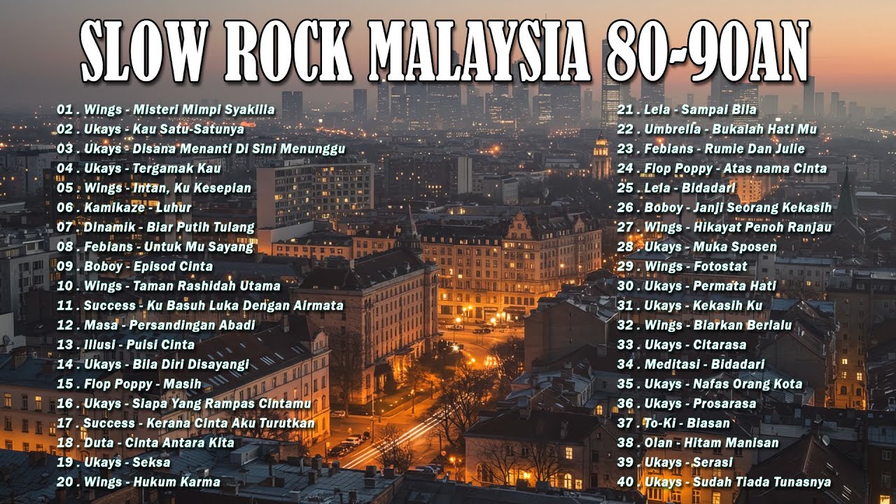 KOLEKSI 40 LAGU2 JIWANG 80AN - 90AN - LAGU JIWANG 80AN DAN 90AN TERBAIK -LAGU SLOW ROCK MALAYSIA