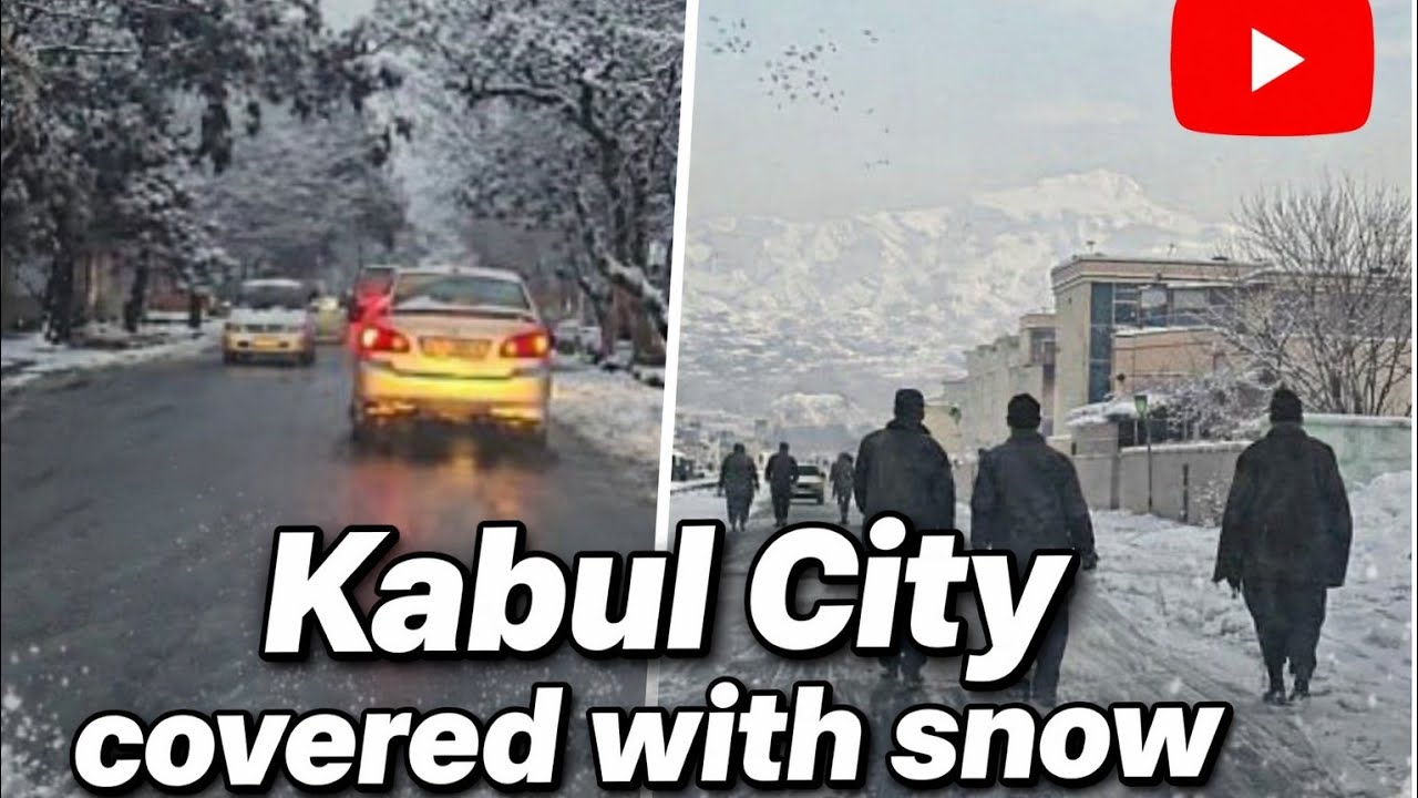 Afghanistan Kabul Some areas covered with Snow // د کابل د سپينو واورو پوښل شوي ساحي 