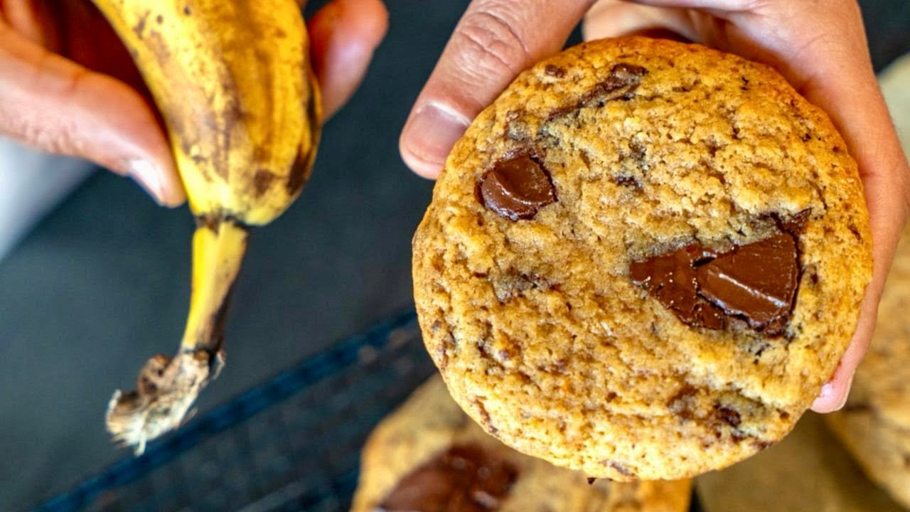 Cookies chocolat banane sans œuf – Moelleux, faciles, prêts en 15 min ! (recette virale)