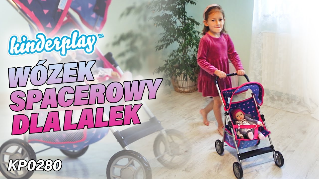 Wózek dla lalek spacerówka, Kinderplay KP0280 R, S, T