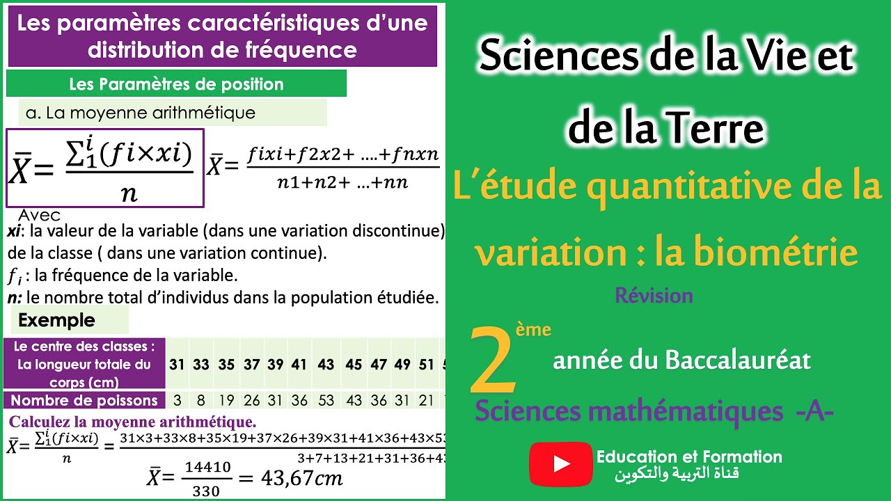 L’étude quantitative de la variation-2Bac Sc. Math a - révision