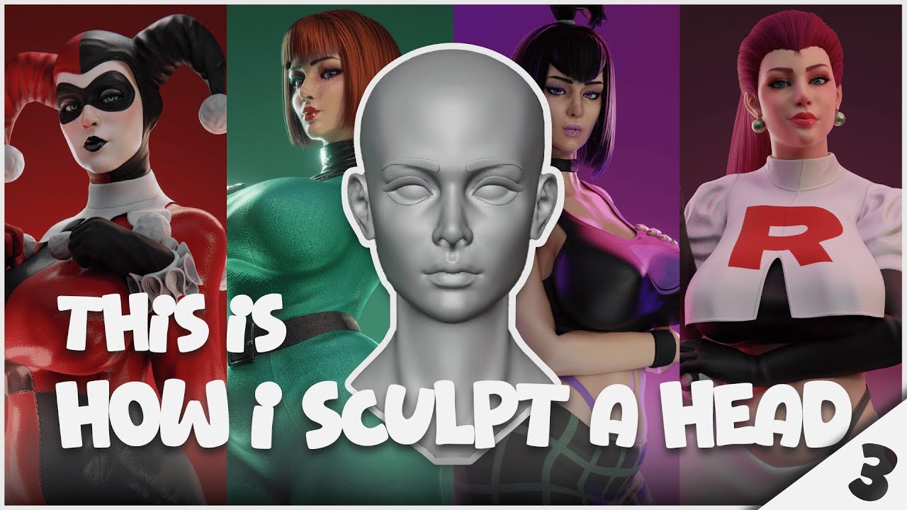 [TUTORIAL - PART 3] This is How I Sculpt a Head - Realtime Blender Study