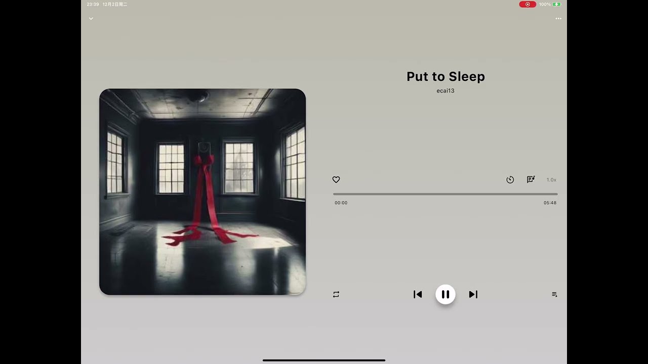 Put to Sleep  2025.12.4 Suno v4.5, 23:39pm