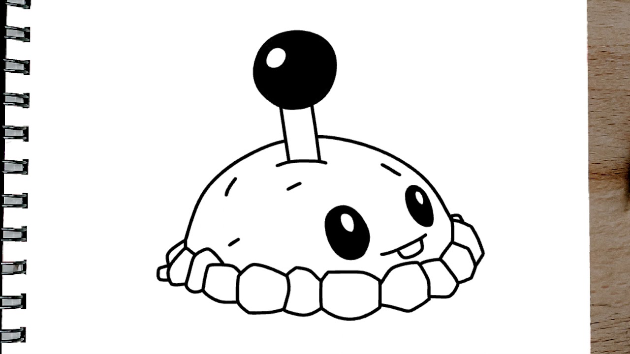Como dibujar PATATAPUM PASO A PASO fácil de plants vs zombies pvz