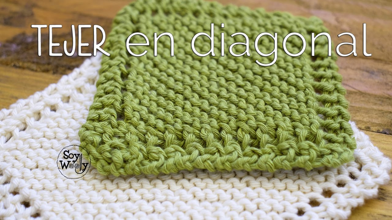 La forma más fácil de TEJER una MANTA: tejido EN DIAGONAL